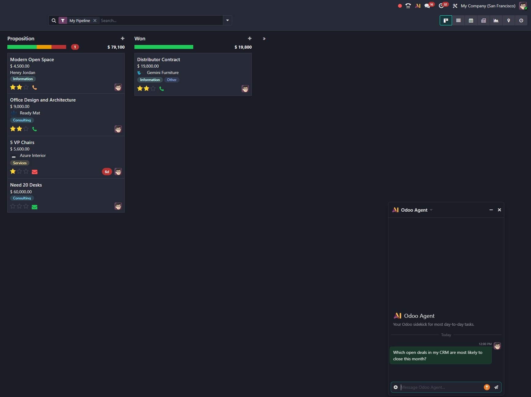 Odoo KI Agenten im CRM Odoo KI Agenten im CRM